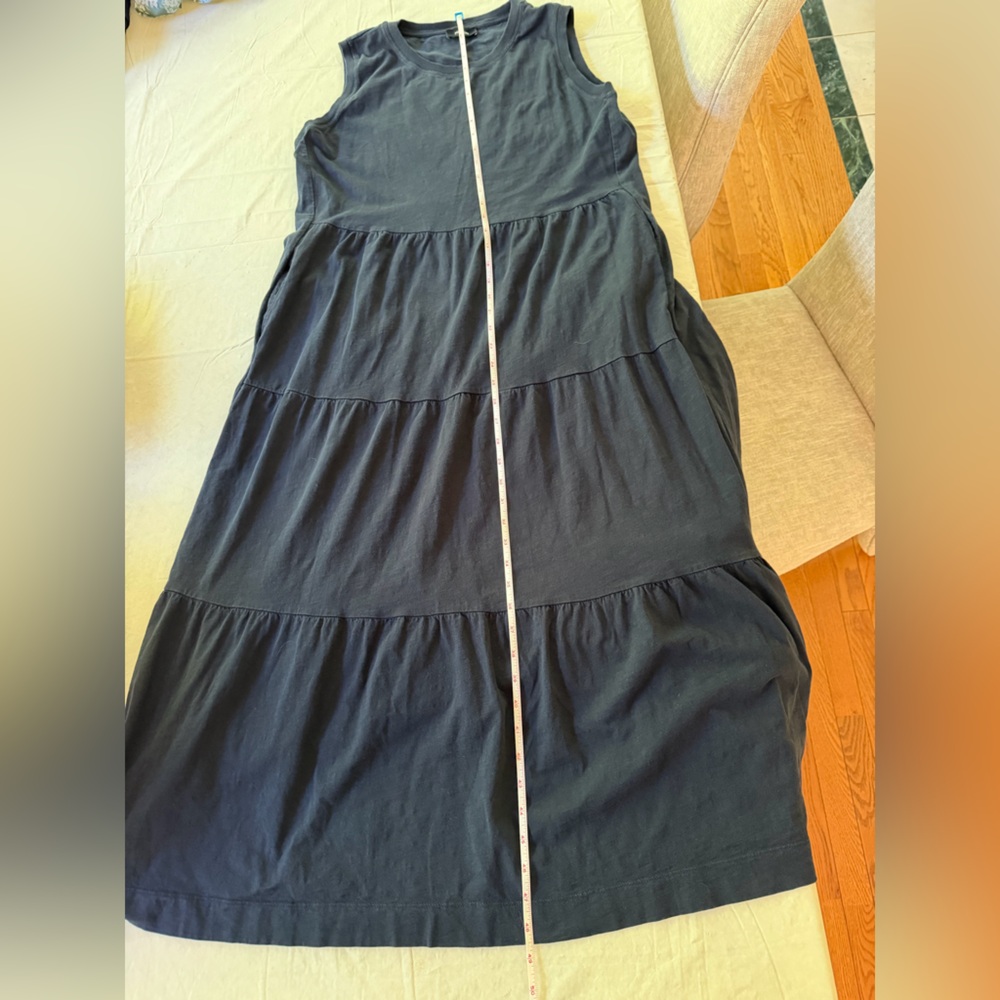 me and em Sleeveless Tiered Slub Maxi Dress navy blue - Picture 7 of 9